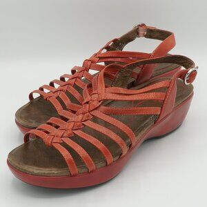 Dansko Dana Braided Leather Strappy Sandals Women's Size 38 (EU)